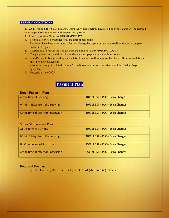 Price List &amp; Payment Plan – LA Residentia